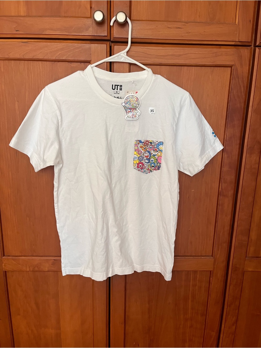 Uniqlo DORAEMON x Takashi Murakami White Pocket Tee